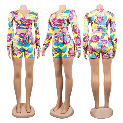 Casual Printed Two Piece Set
