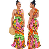 place print dress