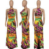 place print dress