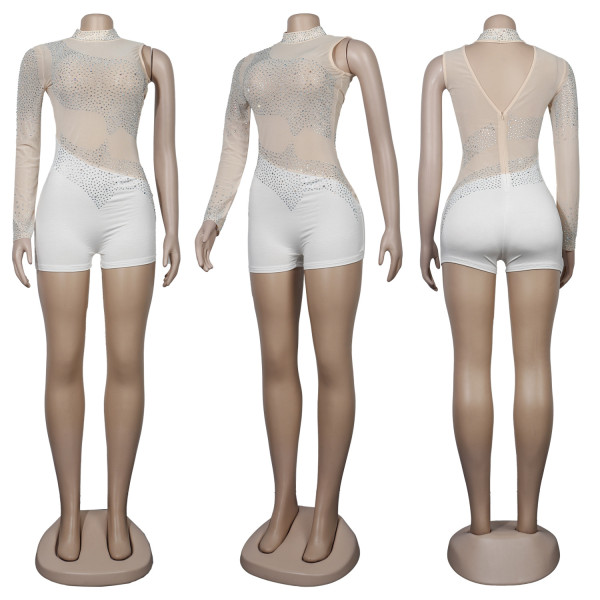 Sexy hot drill one piece nightclub suit