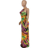 place print dress