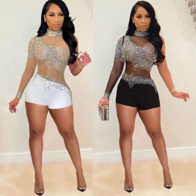 Sexy hot drill one piece nightclub suit