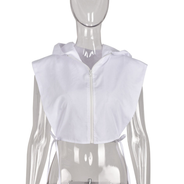 Hooded Cutout Strap Street Fashion Vest