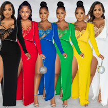 Fashion New Sexy Solid Color Irregular Long Sleeve Jumpsuit Women Fashion New Sexy Solid Color Irregular Long Sleeve Jumpsuit Women