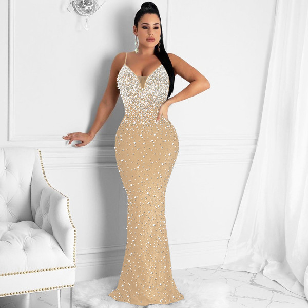 Fashion women's hot diamond nightclub sexy suspenders sleeveless dress