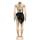 Fashion nightclub sexy sling hot drill fringed dress