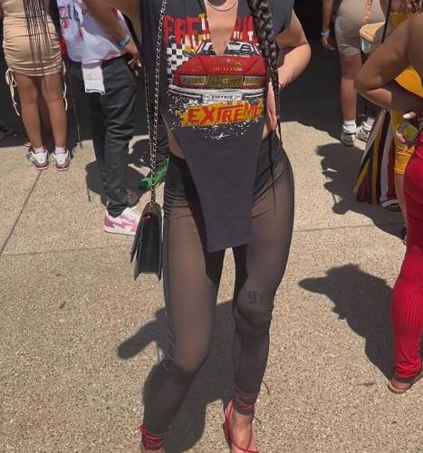 Personality T-shirt women's sexy waistless bulge vest top