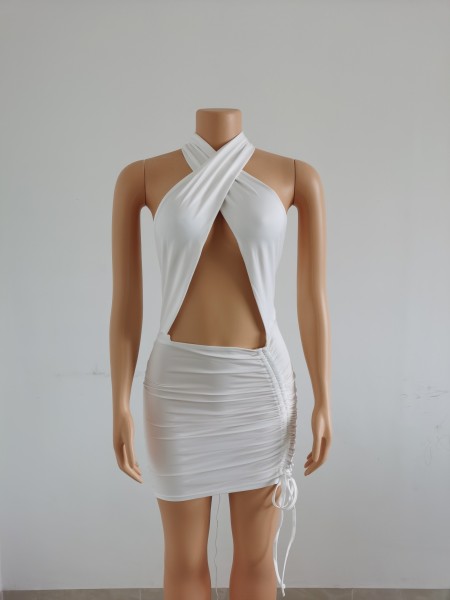 women's lace up sexy dress