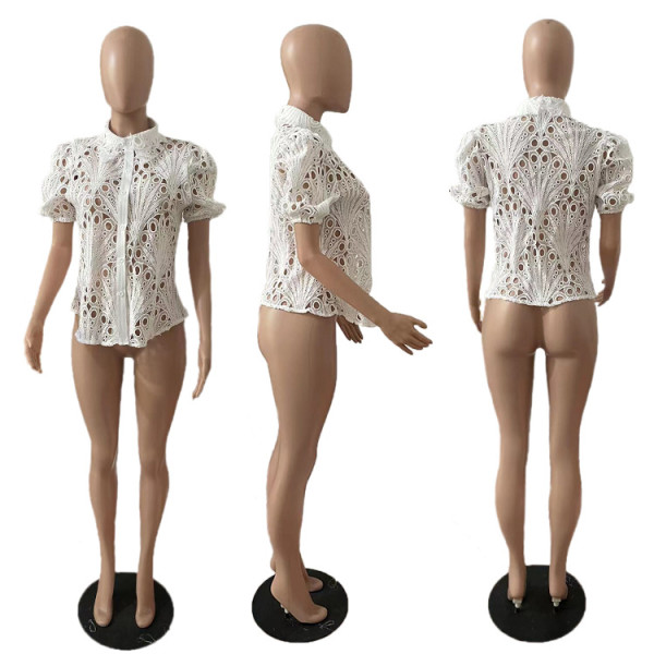 ripped sexy trumpet sleeve breathable nightclub women's single top