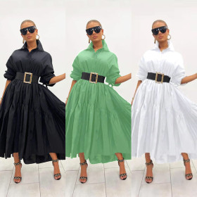 Retro First Love Skirt Loose and Slim French Lazy Shirt Dress