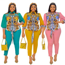 Casual Versatile Fashion Commuter Tight Puff Sleeve Suit Top + Pants Casual Versatile Fashion Commuter Tight Puff Sleeve Suit Top + Pants