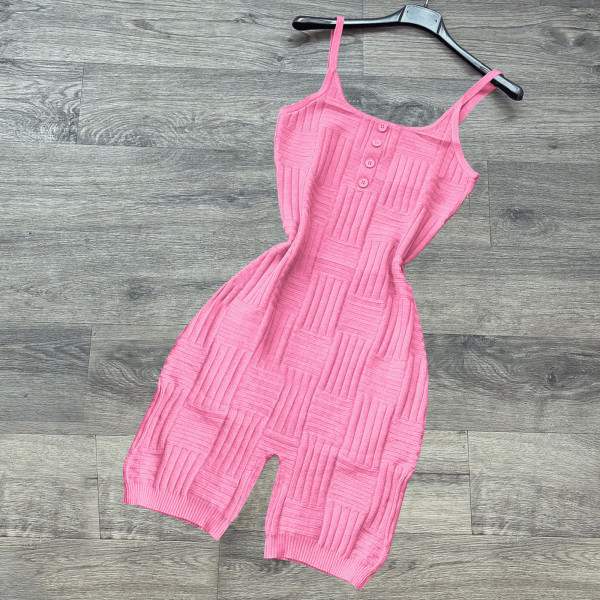 Braided wool suspender jumpsuit HR8227