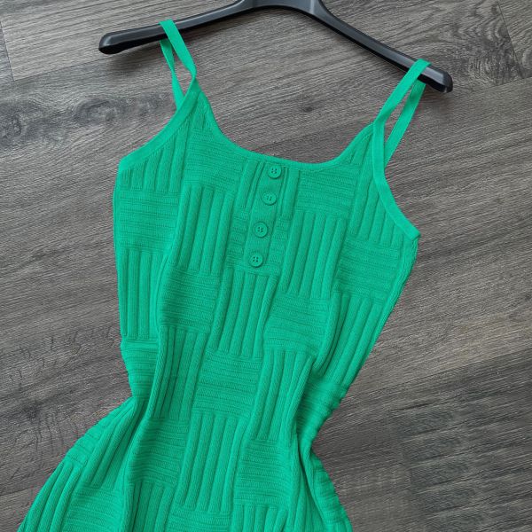 Braided wool suspender jumpsuit HR8227
