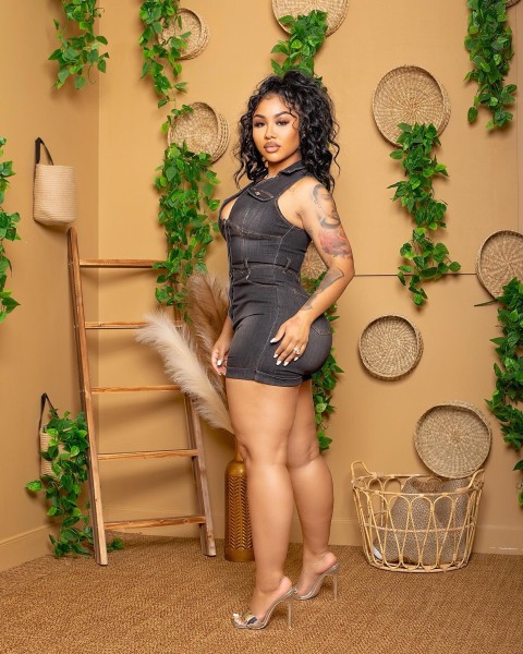 Sexy slim fit slim jumpsuit spray white sleeveless denim jumpsuit