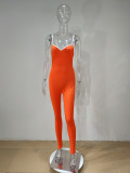 Multicolor Covered Sexy Suspender Trousers Jumpsuit