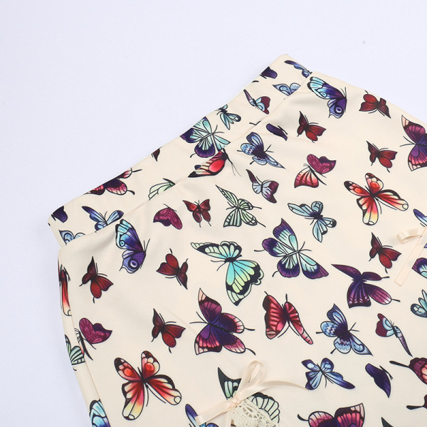 Butterfly print skirt sexy temperament hot girl casual skirt