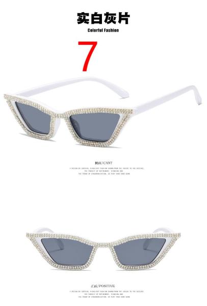 Triangle Cat Eye Diamond Sunglasses