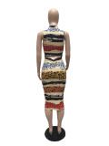 Printed sexy women's dress
