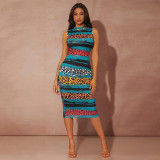 Printed sexy women's dress