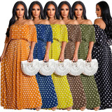 Dot Print Fashion Casual Long Plus Size Women's Dress