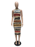 Printed sexy women's dress