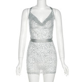 Fashion Sexy Hot Girl Low Cut Backless Slim Fit Hip Dress
