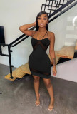 Sling Sexy Mesh Panel Dress