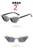 Triangle Cat Eye Diamond Sunglasses