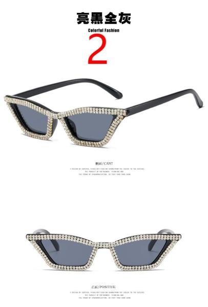 Triangle Cat Eye Diamond Sunglasses