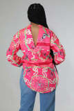 Lapel Long Sleeve Printed Shirt