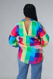Lapel Long Sleeve Printed Shirt