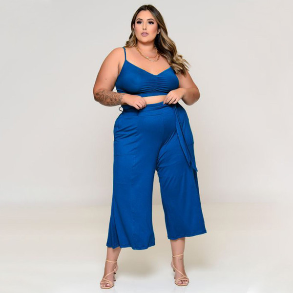 Large size women's vest, trousers, fashion casual jacket, solid color three-piece suit