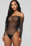 Sexy Hollow Mesh Pajamas Nightclub Lace Sexy Lingerie