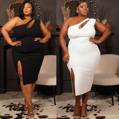 Party Plus Size Women's Side Hanging Dress 2 Colors