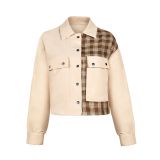 Casual short jacket jacket loose casual single breasted lapel jacket women