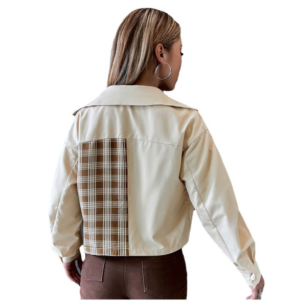 Casual short jacket jacket loose casual single breasted lapel jacket women