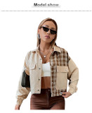 Casual short jacket jacket loose casual single breasted lapel jacket women