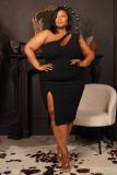Party Plus Size Women's Side Hanging Dress 2 Colors