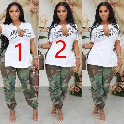 Loose Letter Print Slit Sports Casual Cropped Top