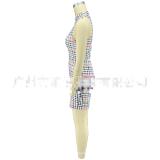 Check Print Zip Casual Sleeveless Shorts Two-Piece Set