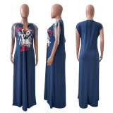 Women's Offset Sleeveless Fringe Dress