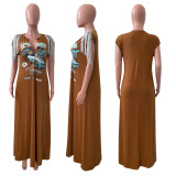 Women's Offset Sleeveless Fringe Dress