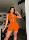 Ribbed Tie Jumpsuit