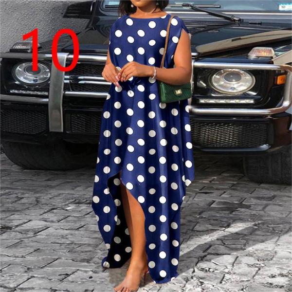 Plus Size Sleeveless Pullover Loose Print Dress