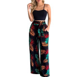 Two Piece Printed Camisole Women's Trousers Set