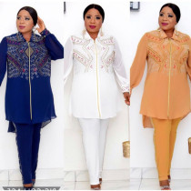 Women's 3 Piece Suit Hot Drill Zipper Women's 3 Piece Suit Hot Drill Zipper