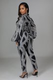 Casual Fashion Digital Printing Long Sleeve Women's Jumpsuit