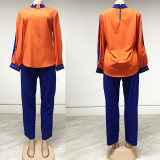 Plus size women's two piece hot drill casual suit