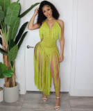 Women's Long Fringe Braided Two-Wear Fringe Beach Dress