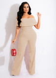 Sexy and fashionable word neck tube top jumpsuit